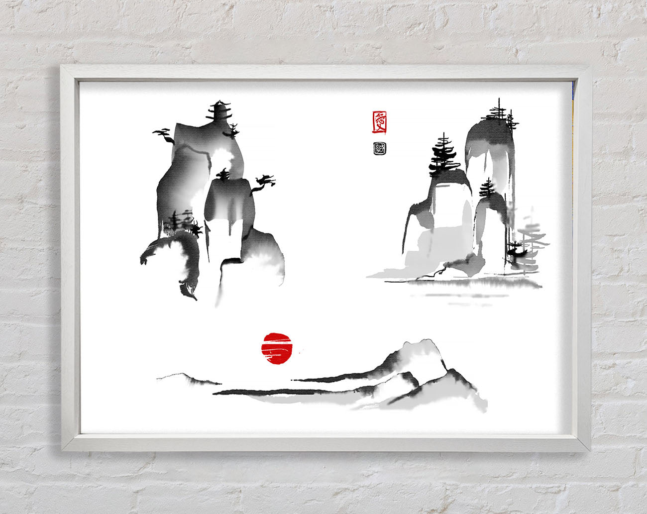 Chinese Mountain Tops 3 Framed Wall Art