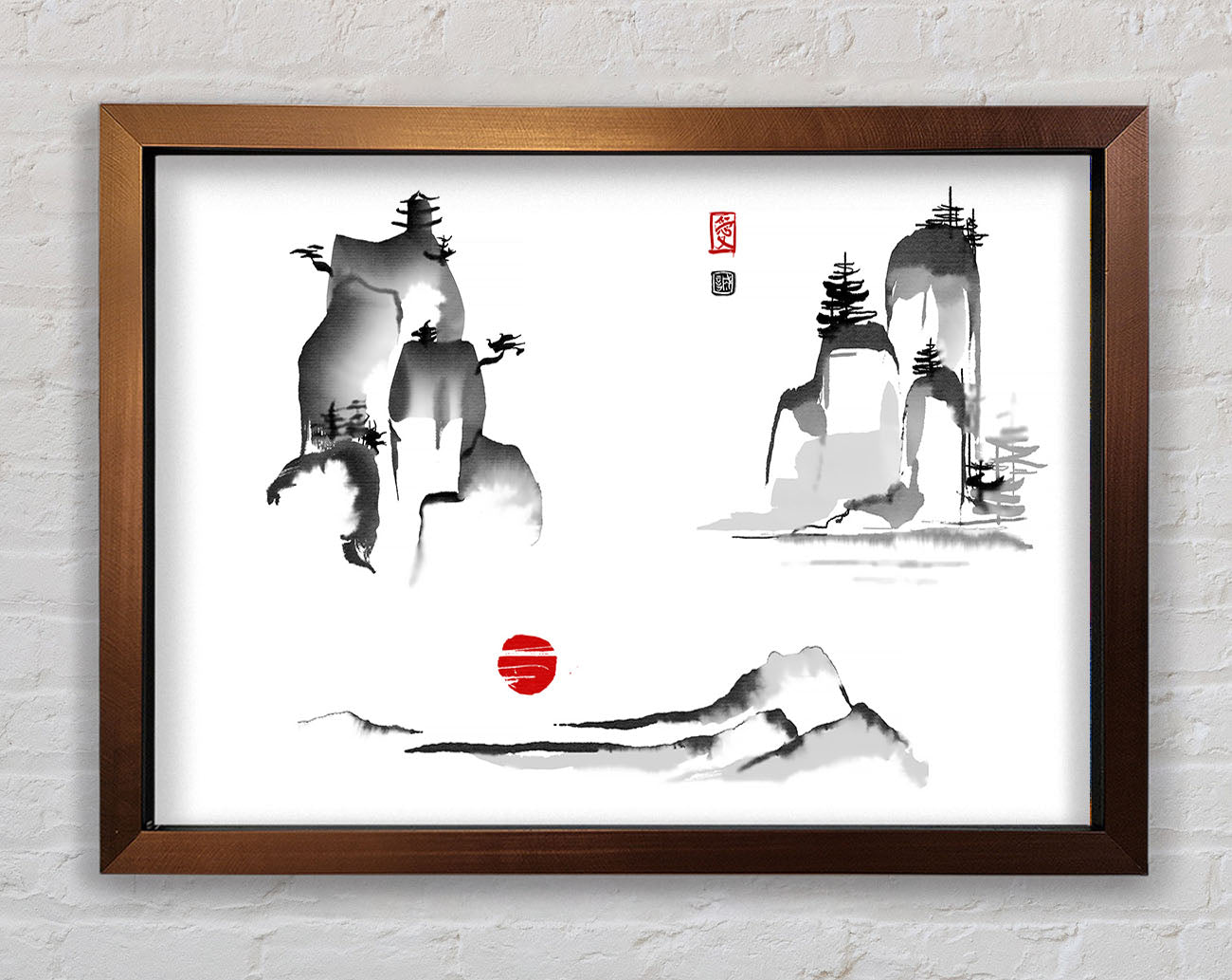 Chinese Mountain Tops 3 Framed Wall Art