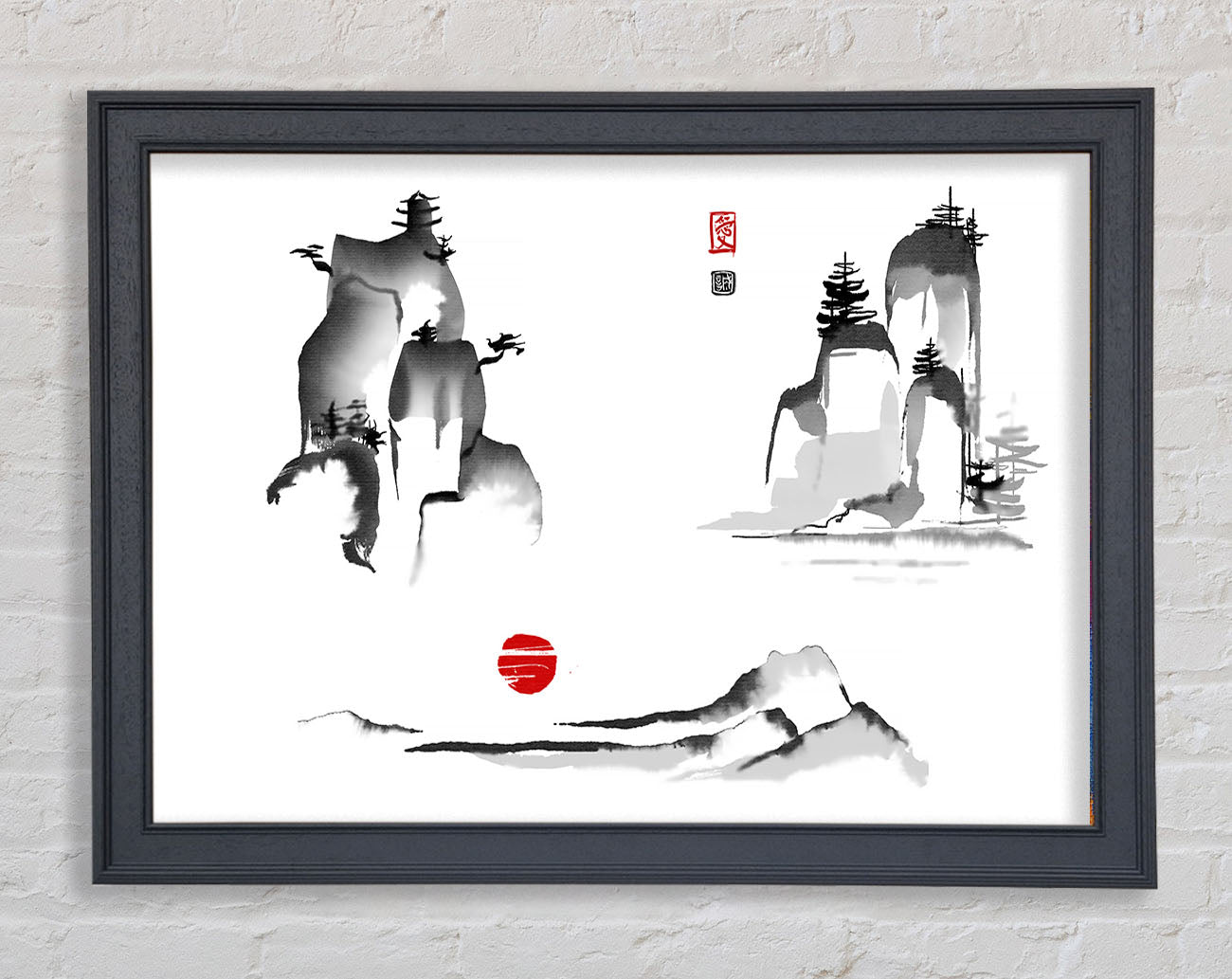 Chinese Mountain Tops 3 Framed Wall Art