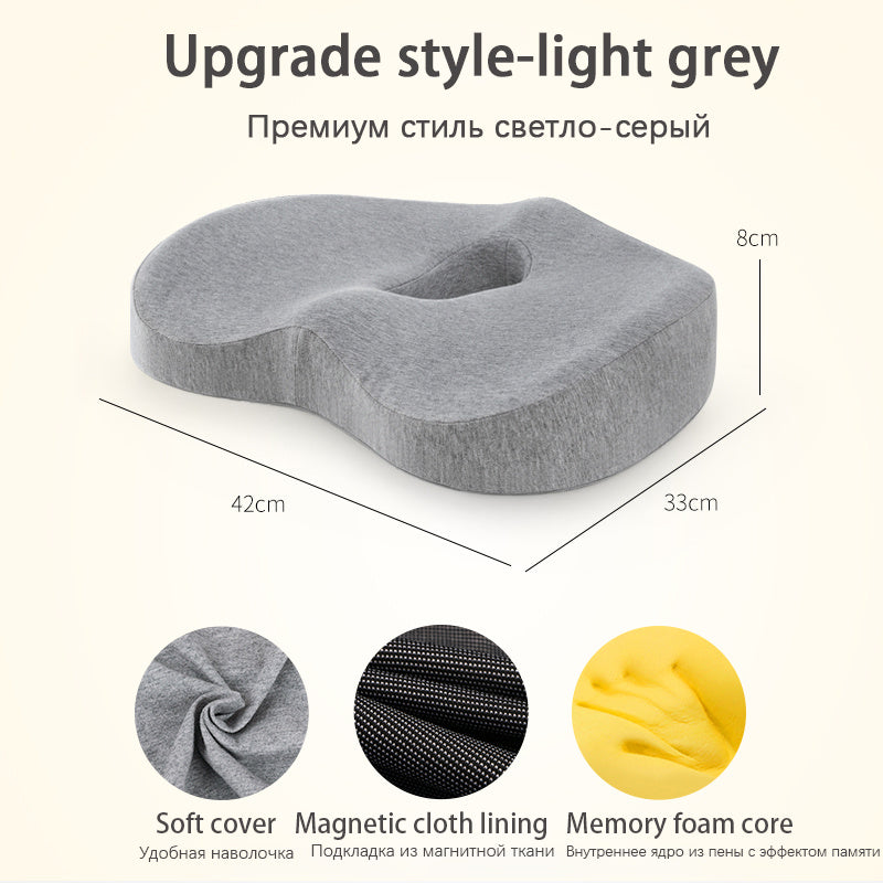 Ergonomic Car Lumbar Support Cushion Set - Memory Foam Back & Seat Cushion for Office & Car