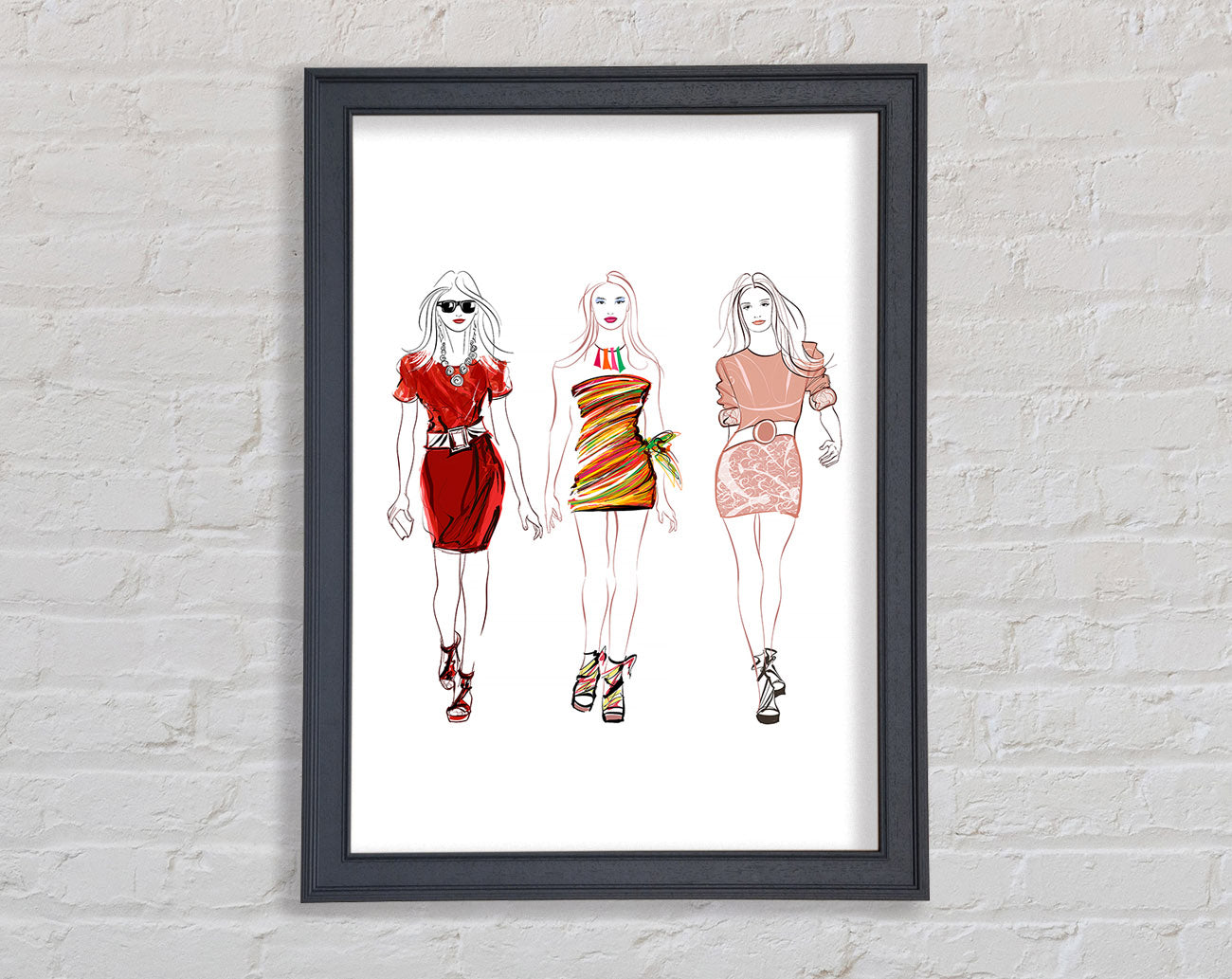Catwalk Dresses Framed Wall Art