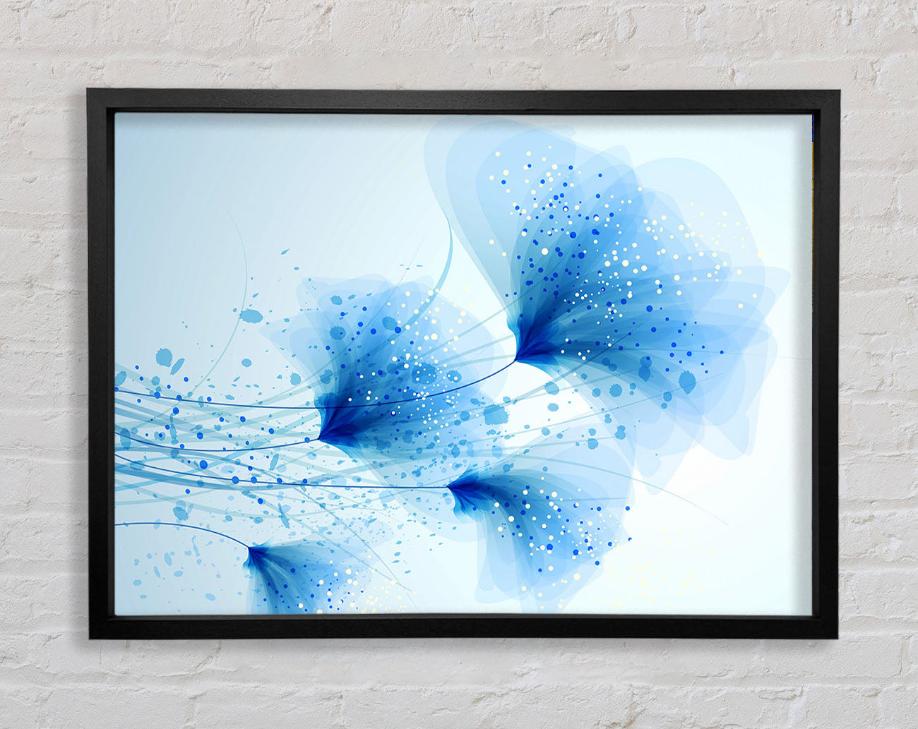 Blue Sparkle Framed Wall Art