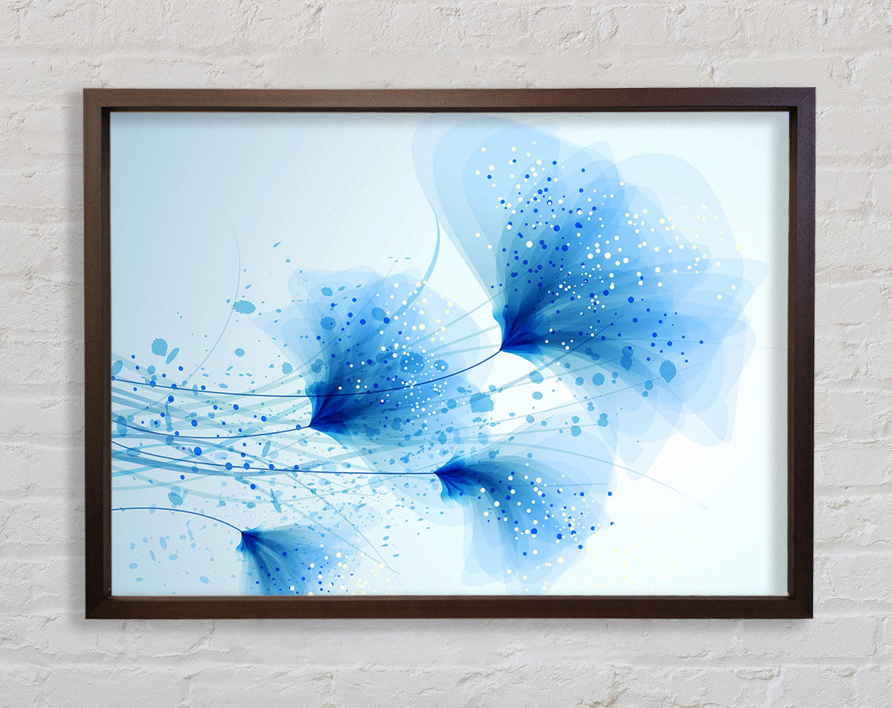 Blue Sparkle Framed Wall Art