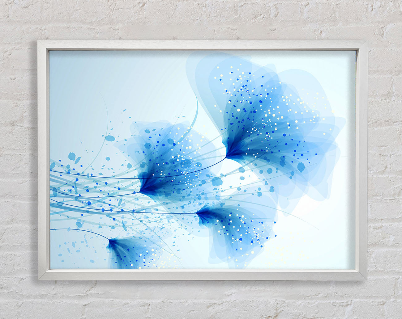 Blue Sparkle Framed Wall Art