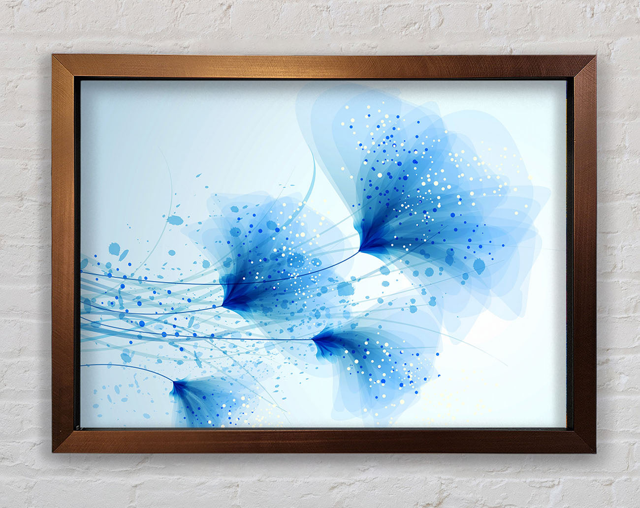 Blue Sparkle Framed Wall Art