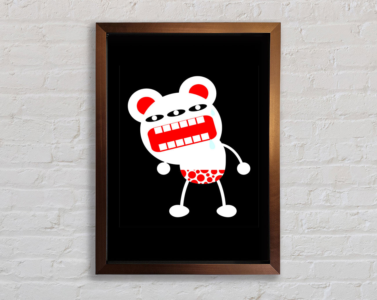 Angry Monster Mouth Framed Wall Art