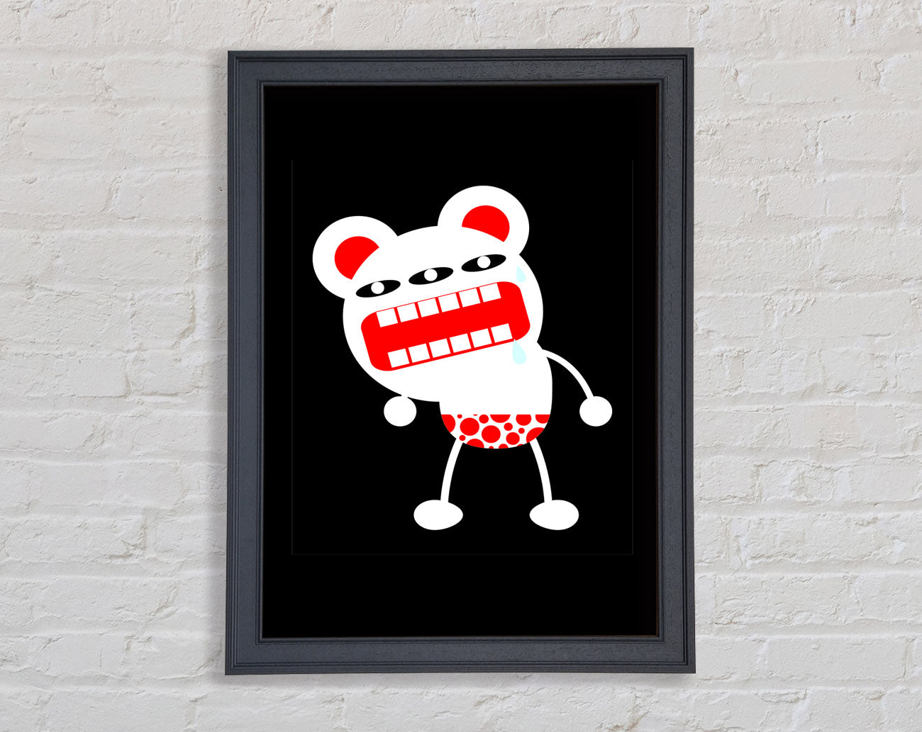 Angry Monster Mouth Framed Wall Art
