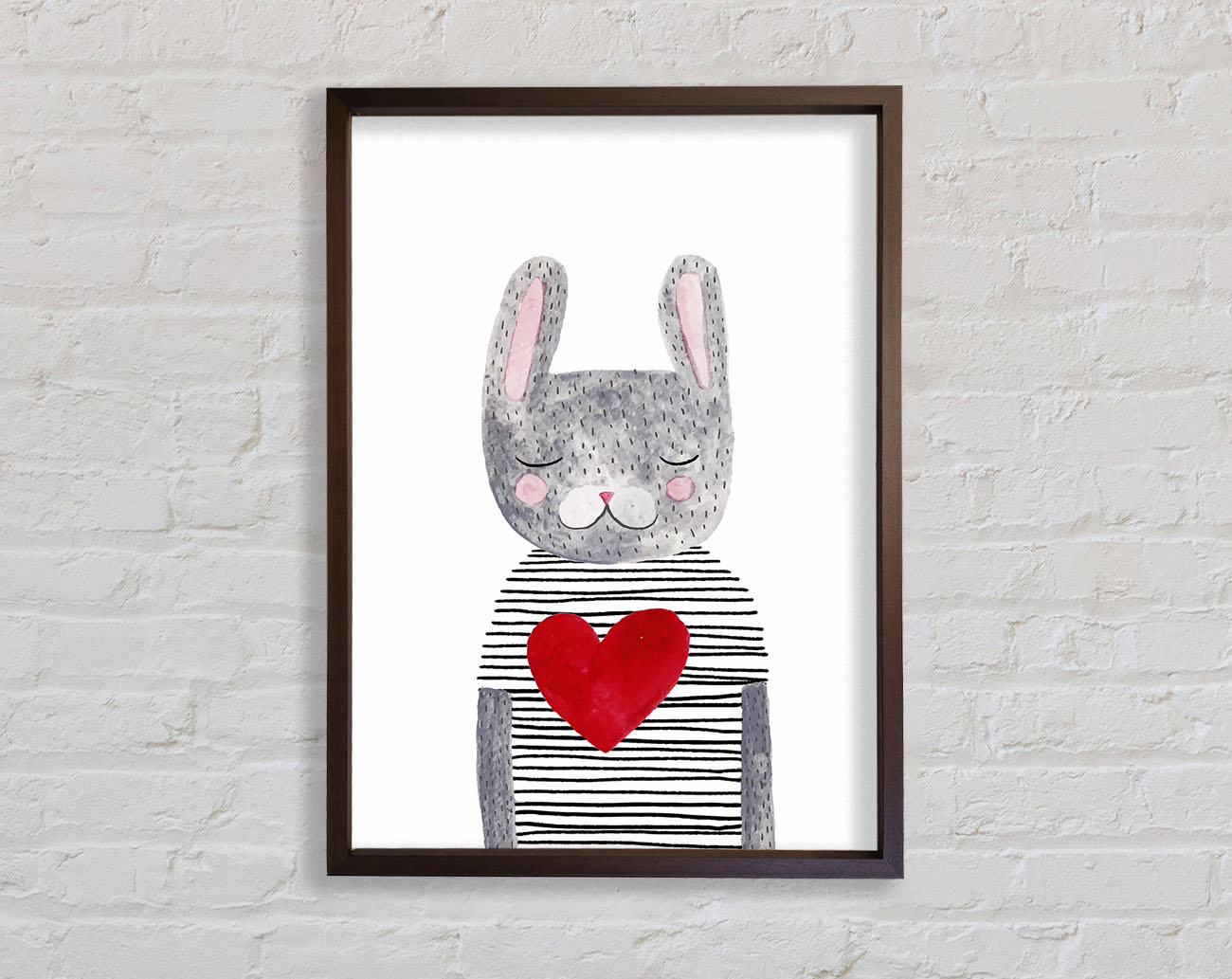 Cat Heart Framed Wall Art