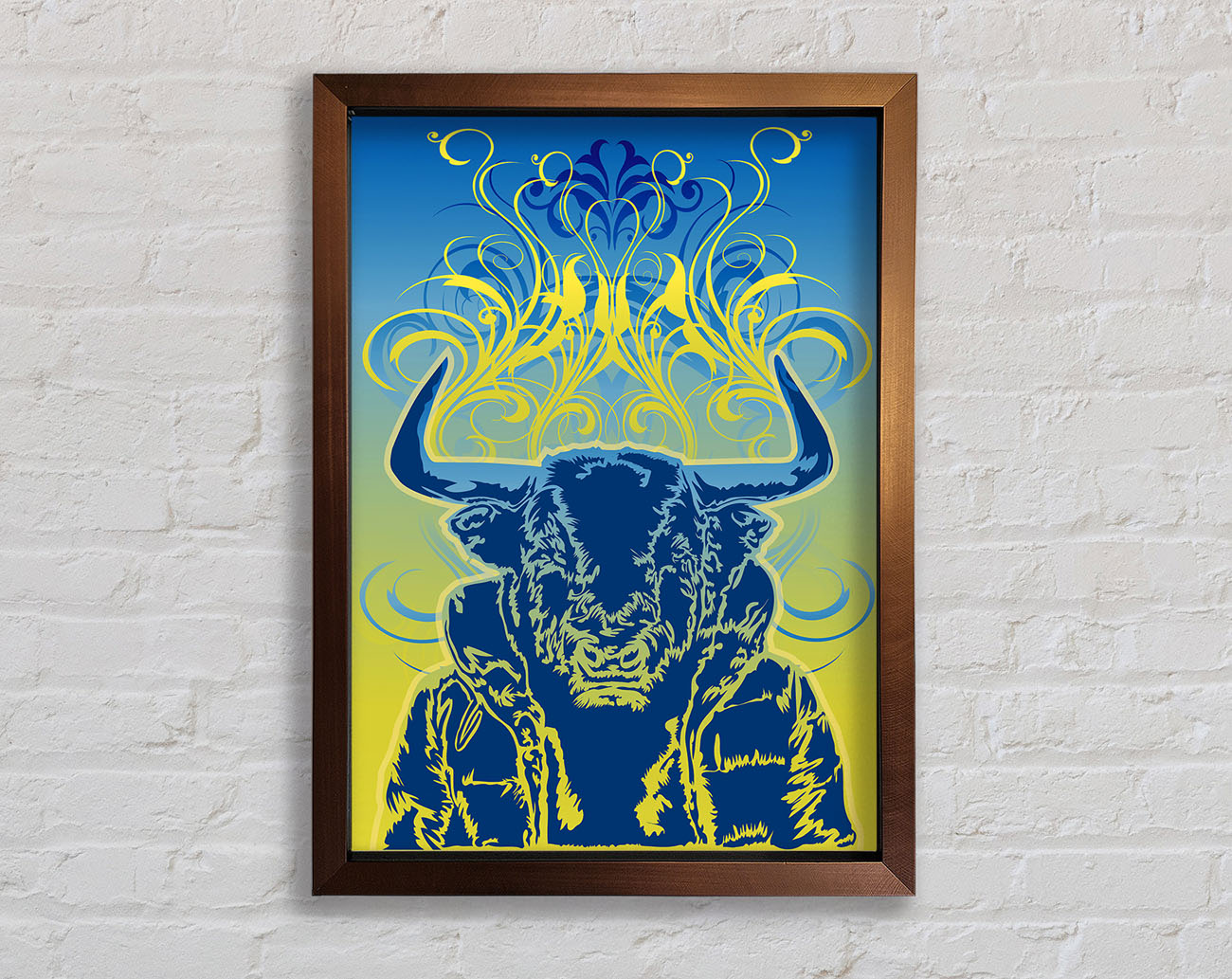Cool Bull Framed Wall Art