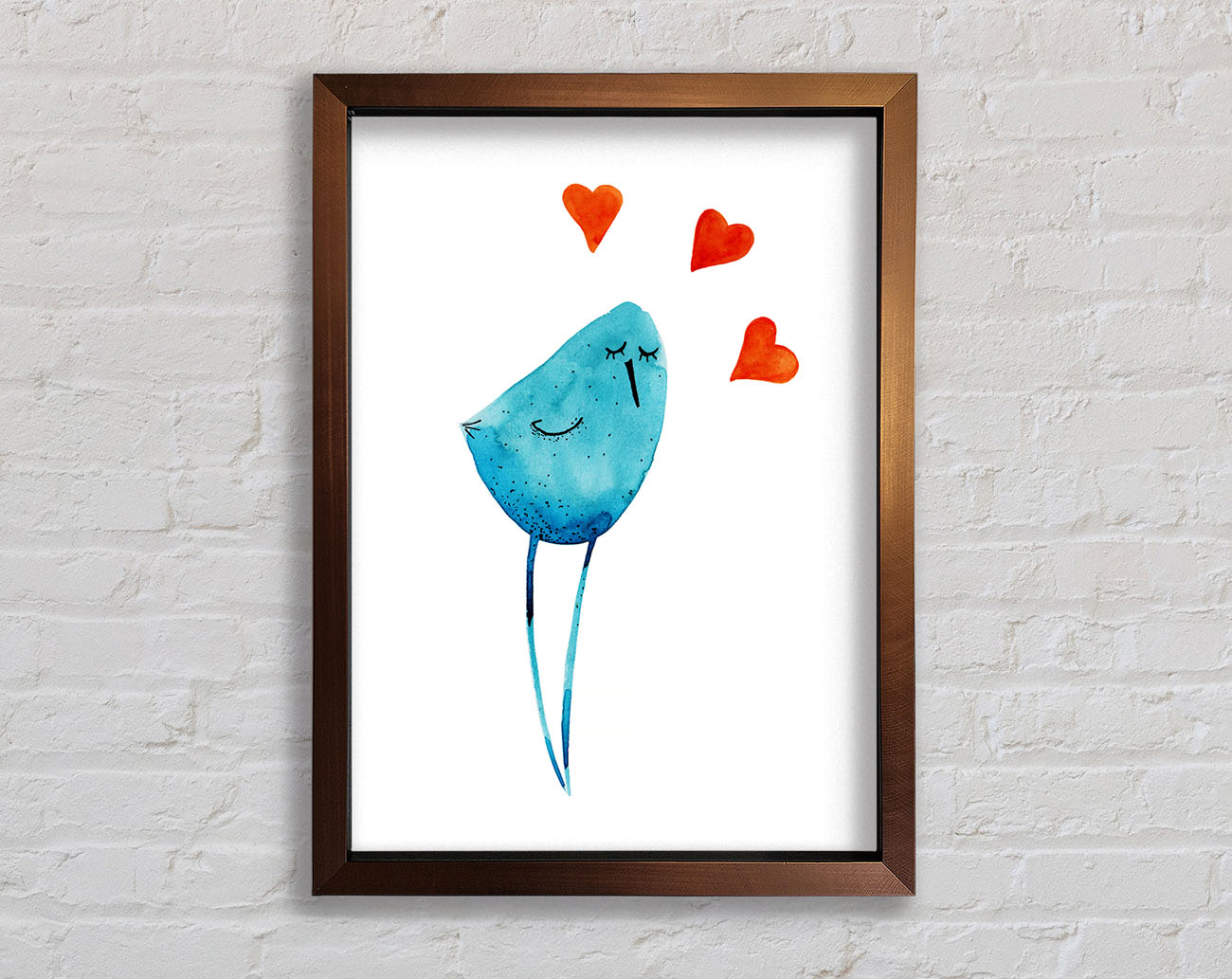Bird Of Love Framed Wall Art