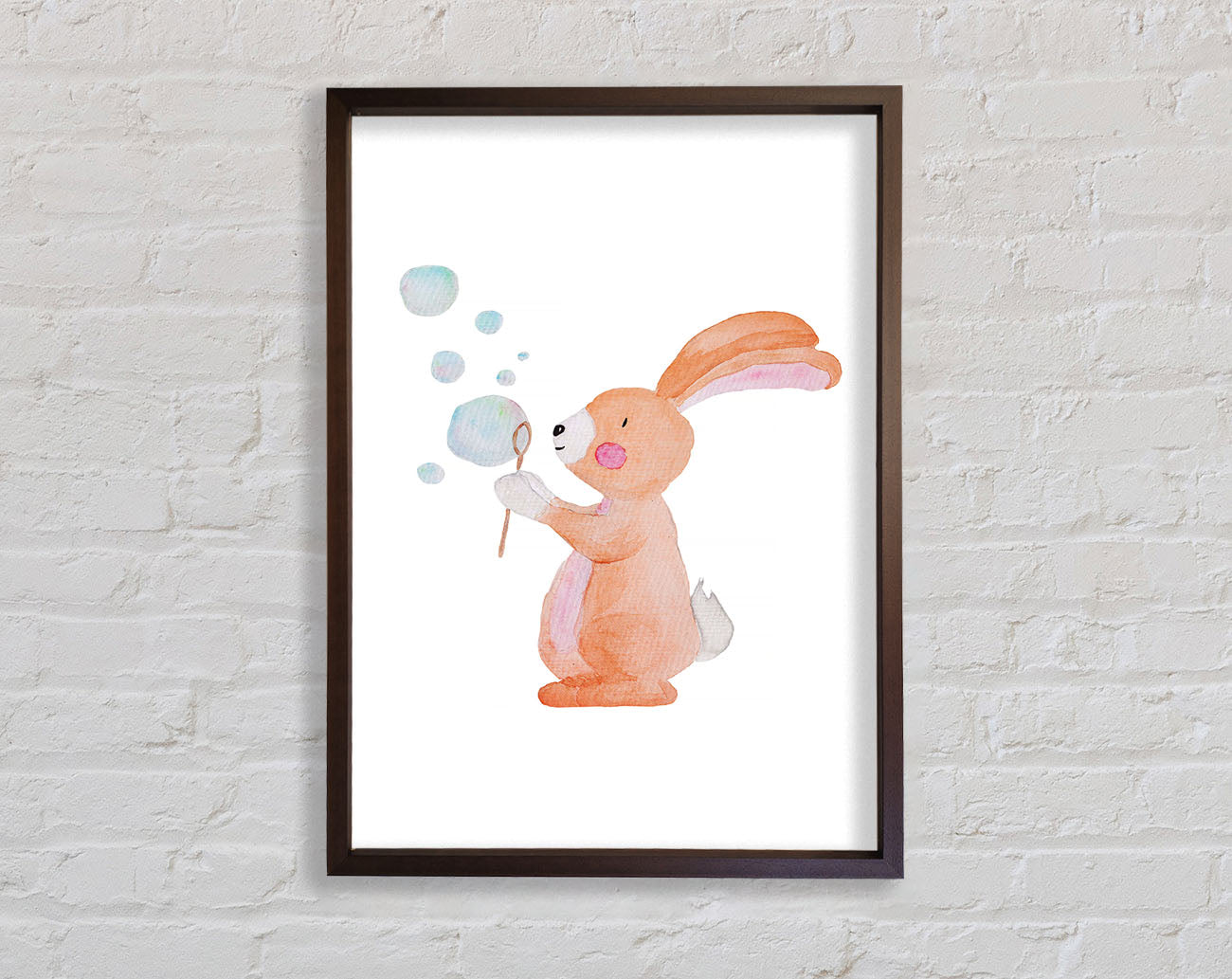 Bunny Bubble Love Framed Wall Art
