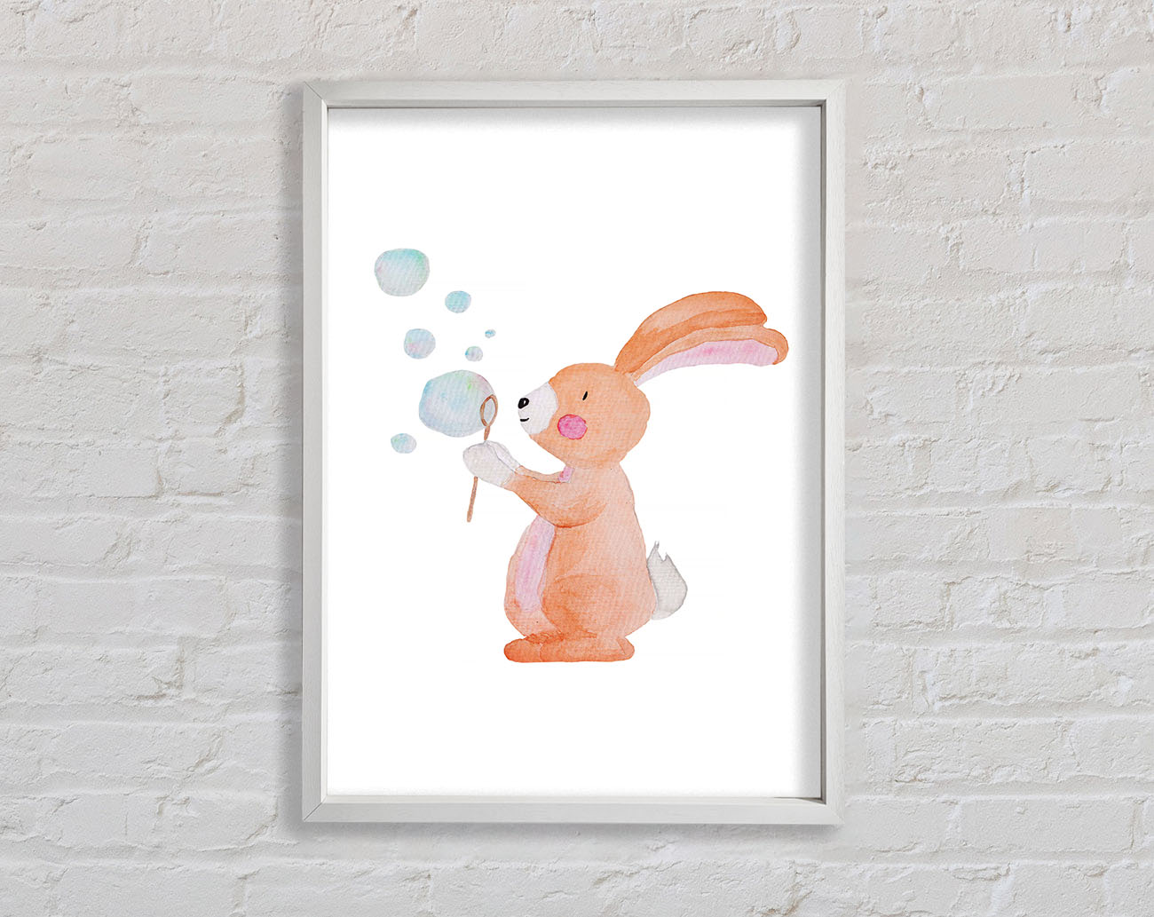 Bunny Bubble Love Framed Wall Art