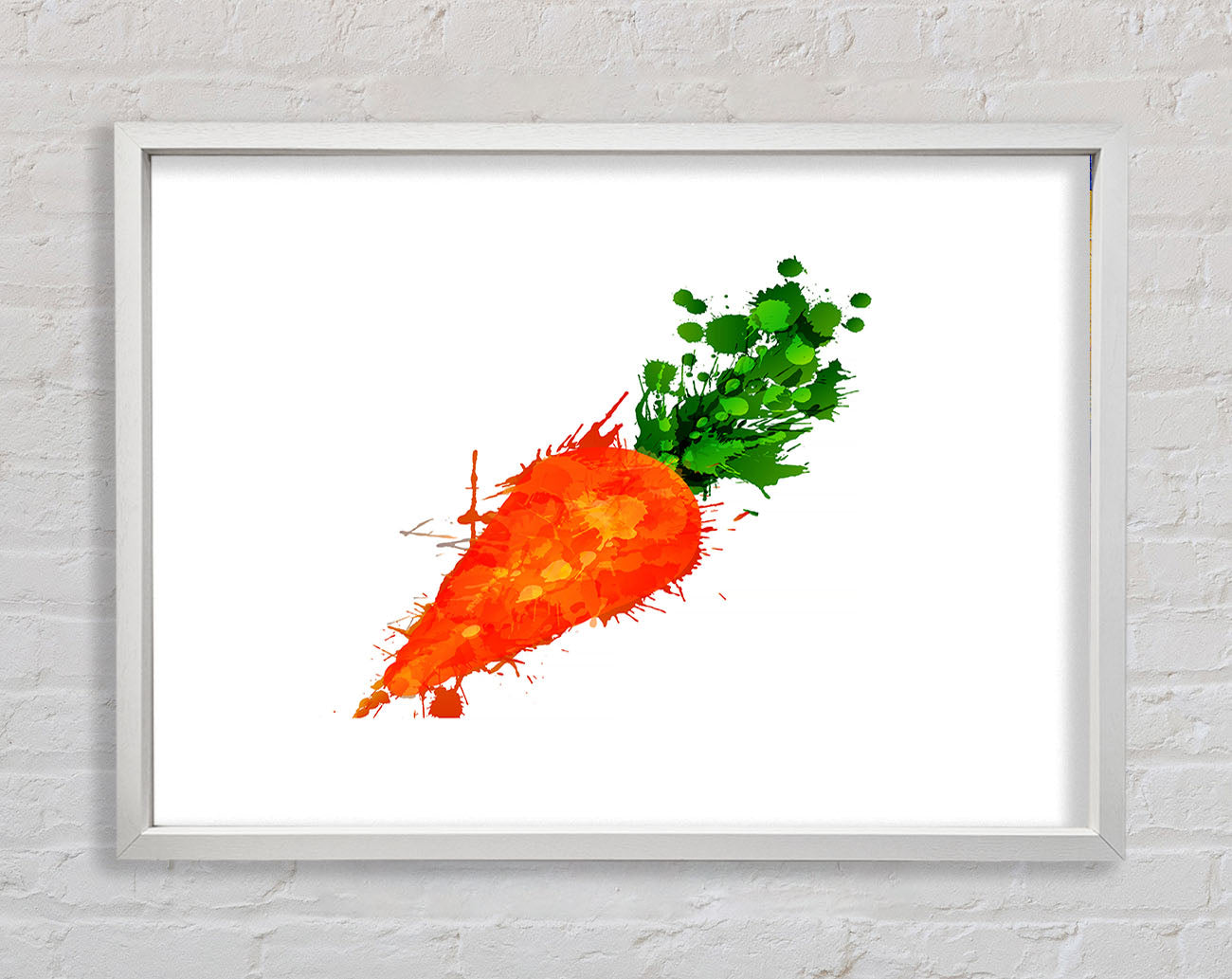 Carrot Splash Framed Wall Art