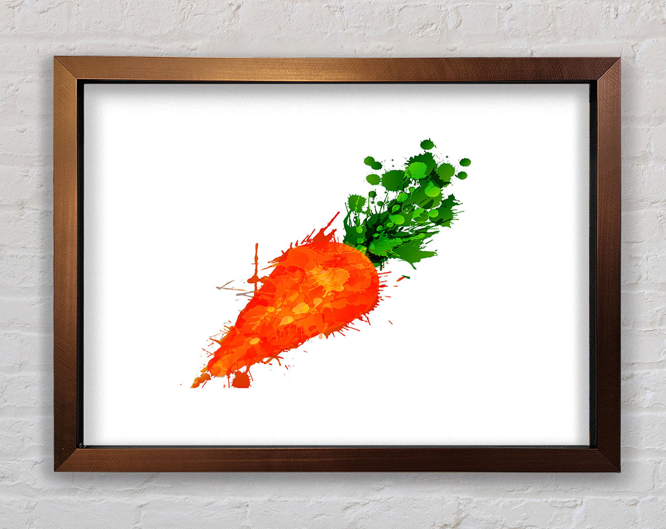 Carrot Splash Framed Wall Art
