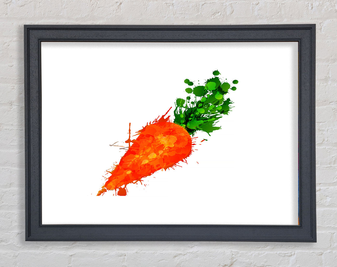 Carrot Splash Framed Wall Art
