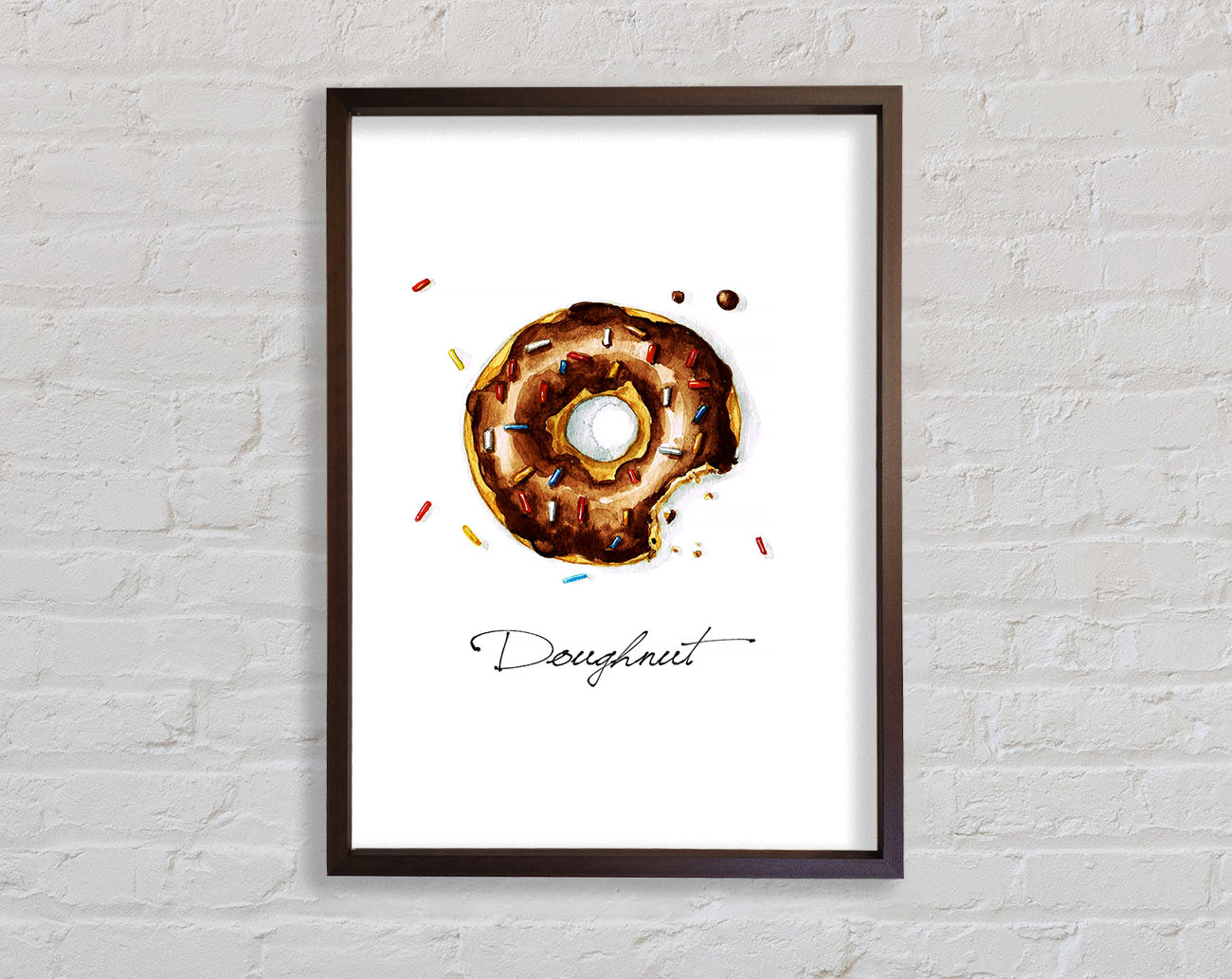 Chocolate Doughnut Framed Wall Art