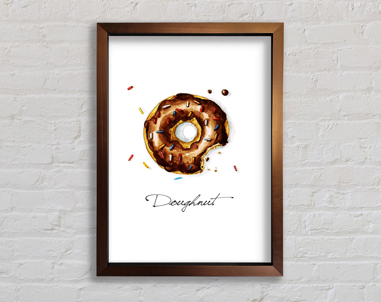 Chocolate Doughnut Framed Wall Art