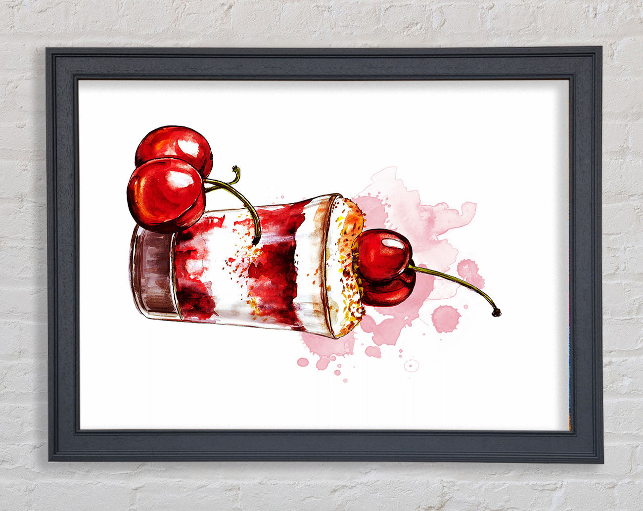 Cherry Sundae Framed Wall Art