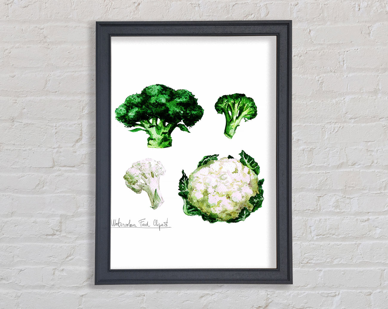 Cauliflower And Broccoli Framed Wall Art