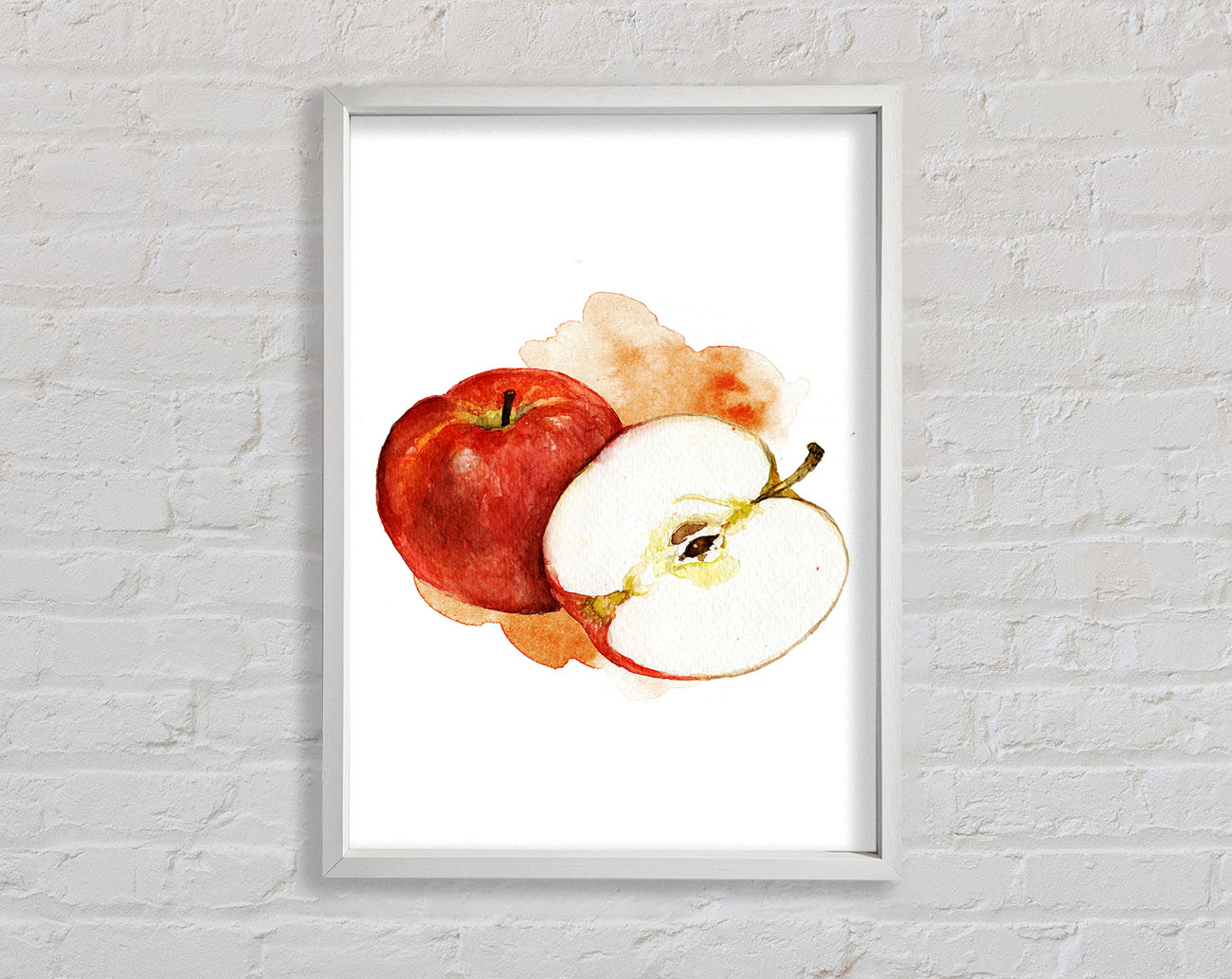 Apple Half Framed Wall Art