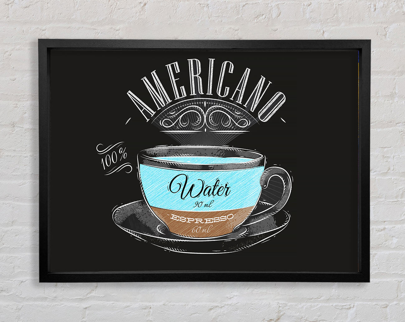 Americano Coffee Framed Wall Art