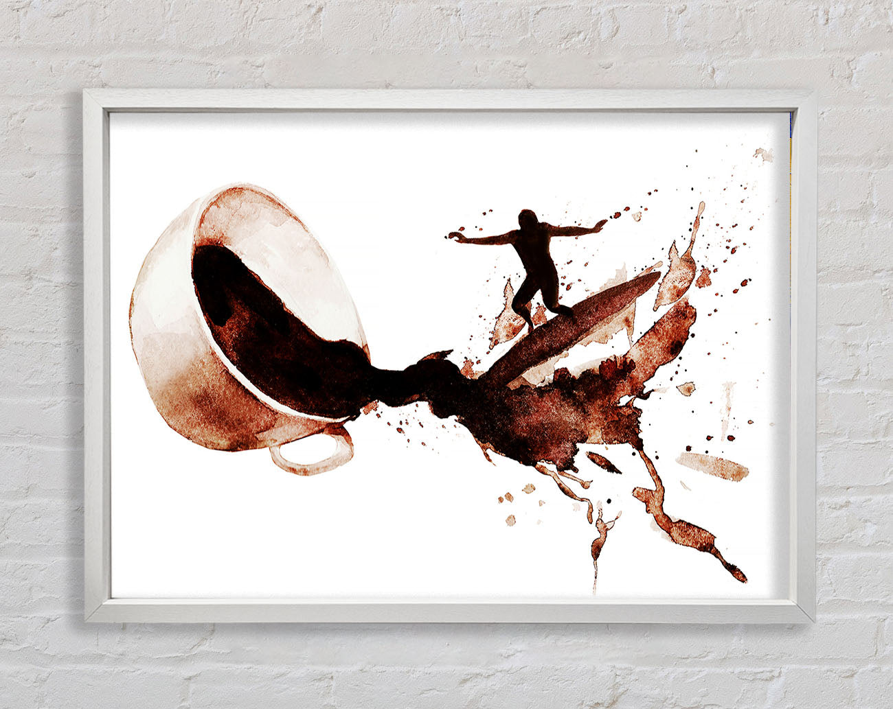 Coffee Surf Framed Wall Art