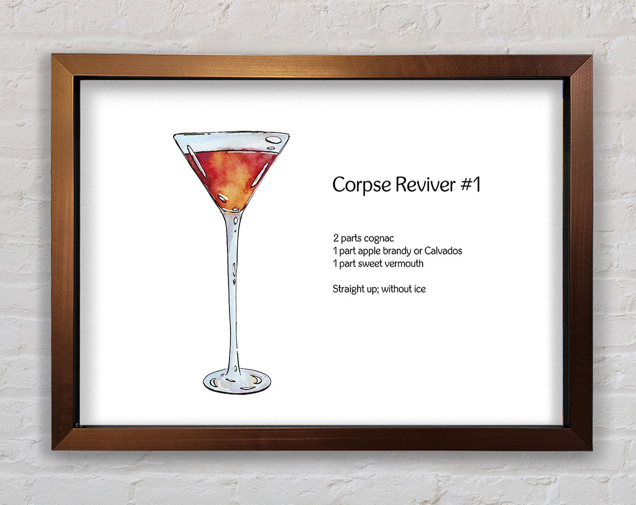 Corpse Reviver Cocktail Framed Wall Art