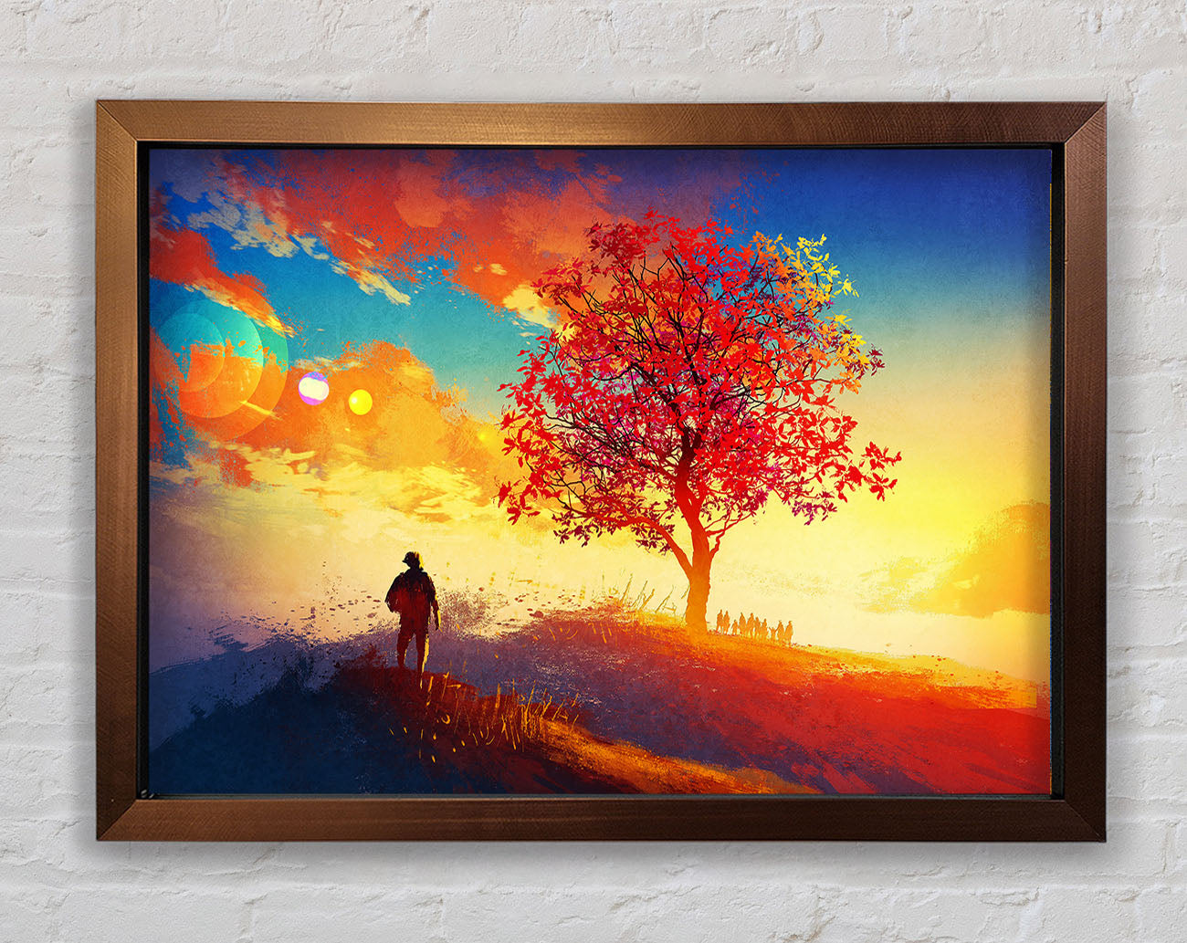 Autumn Tree Worship Framed Wall Art