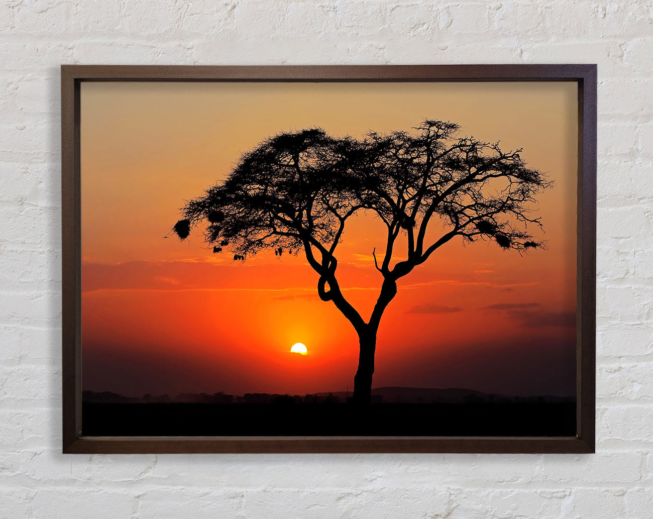 African Sunset Framed Wall Art