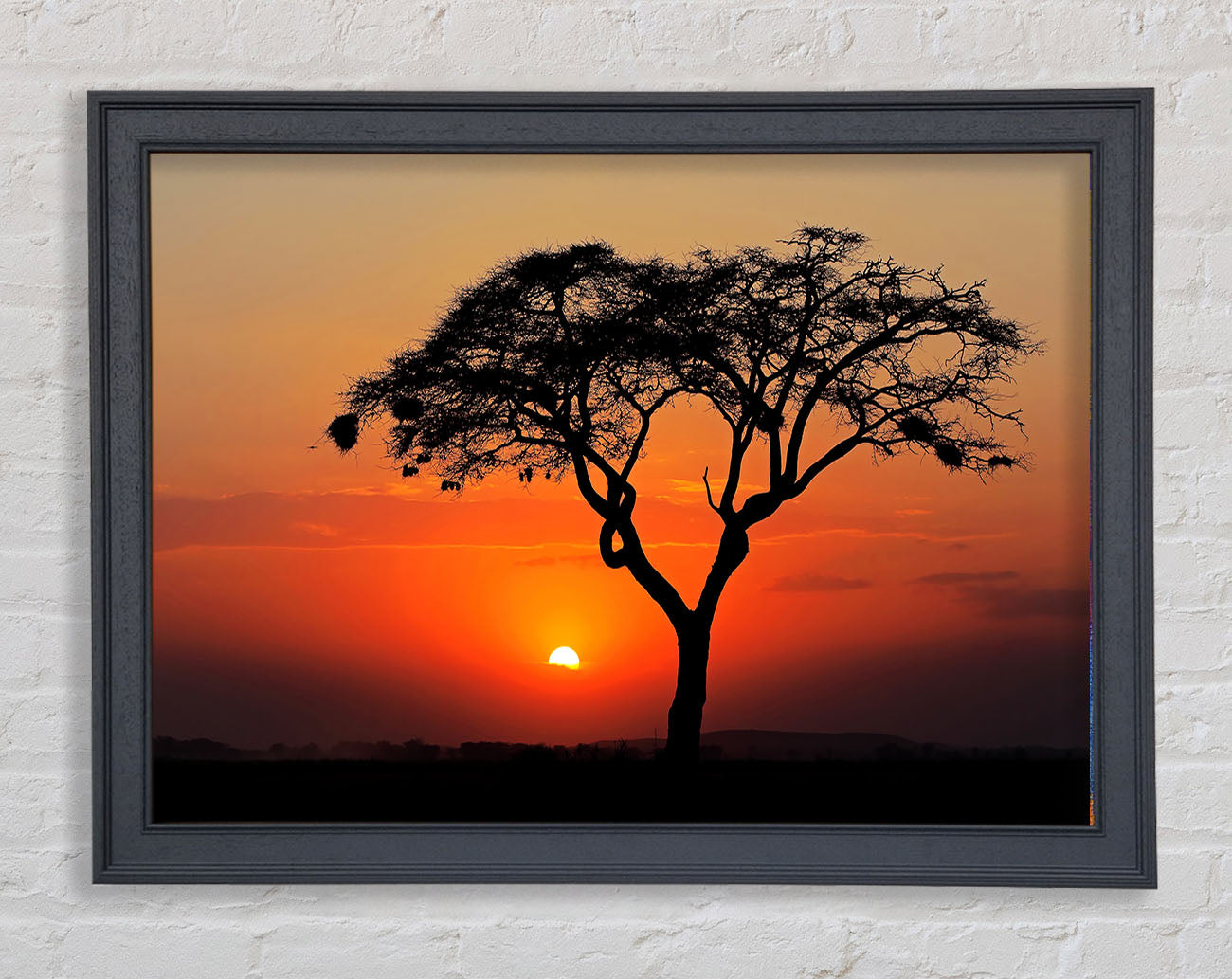 African Sunset Framed Wall Art