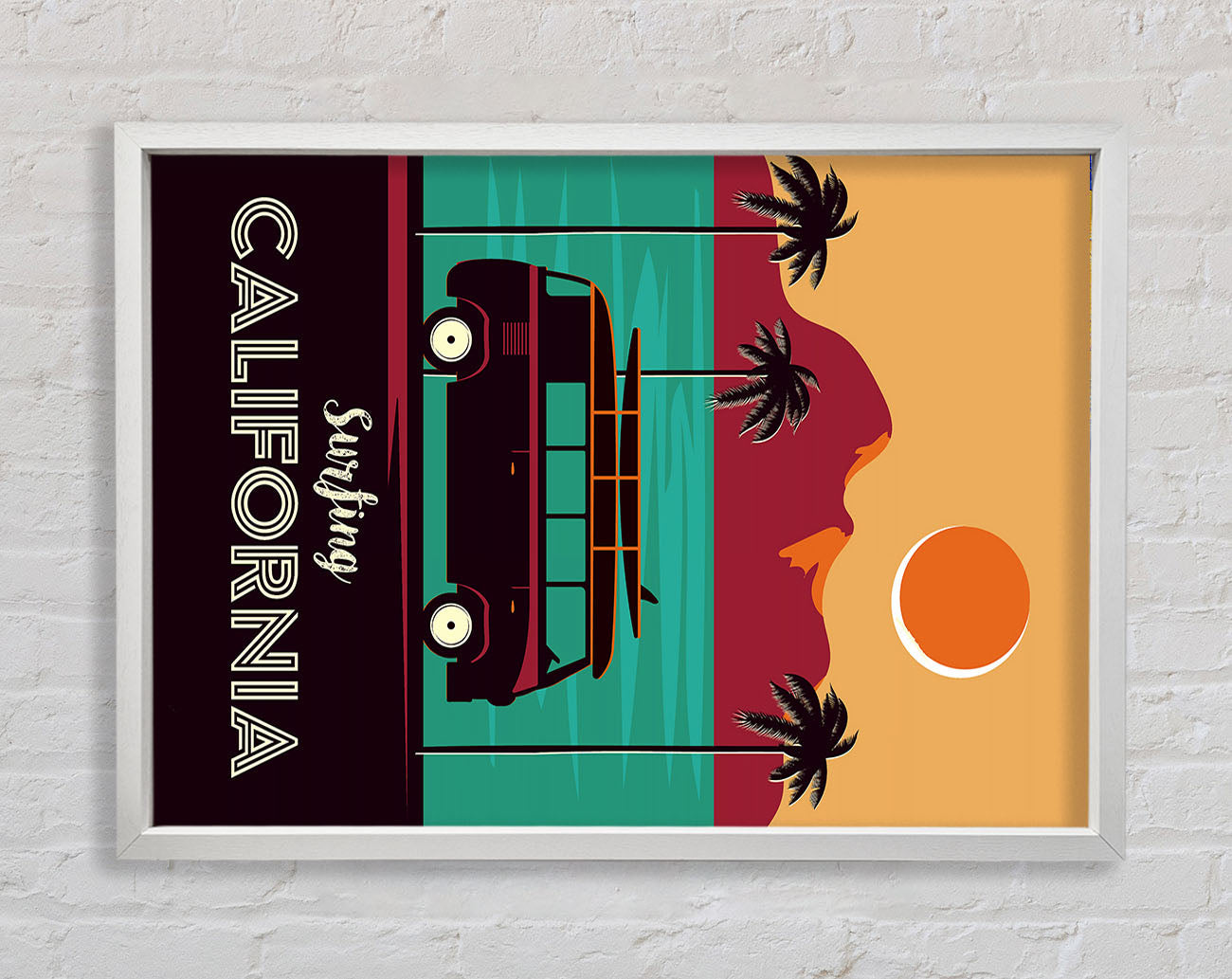 California Surfing Framed Wall Art
