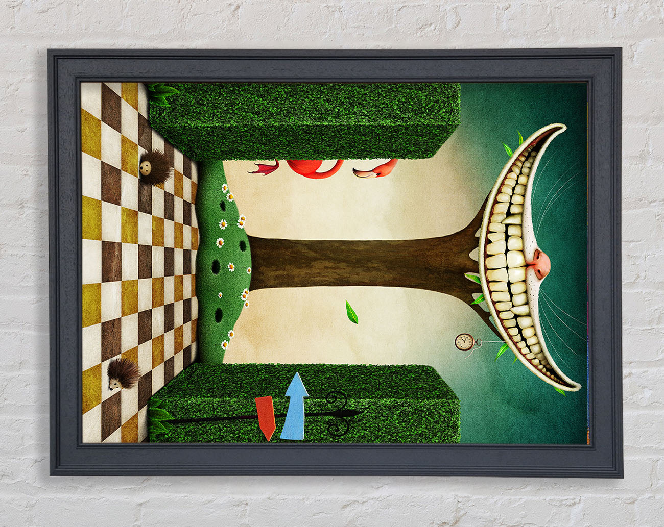 Alice In Wonderland Cheshire Cat Framed Wall Art