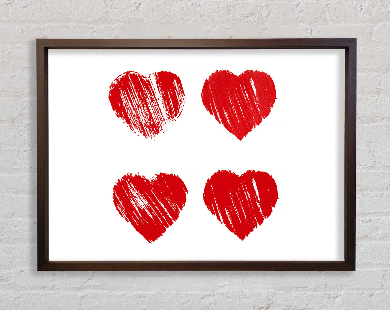 All Love Hearts Framed Wall Art