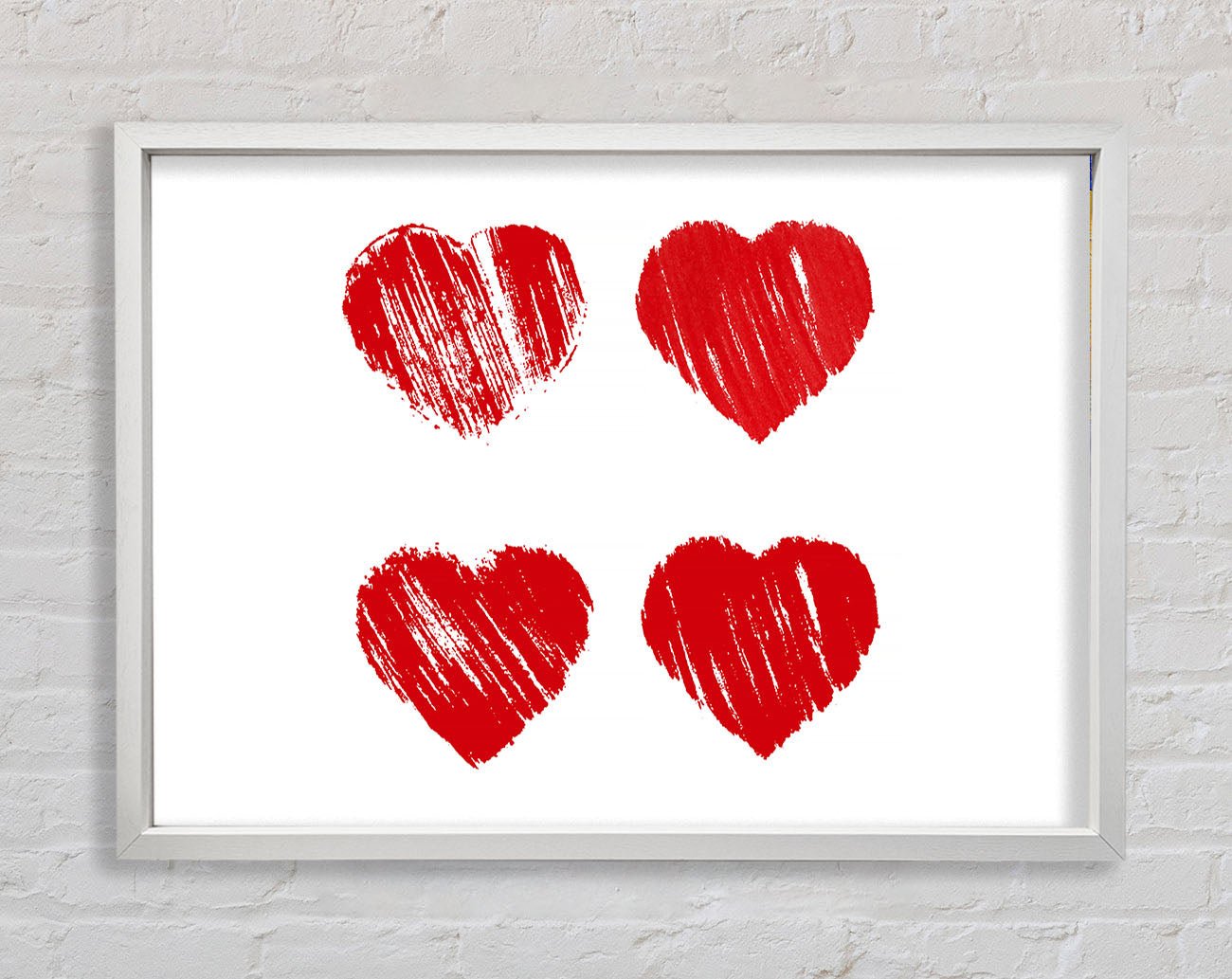 All Love Hearts Framed Wall Art