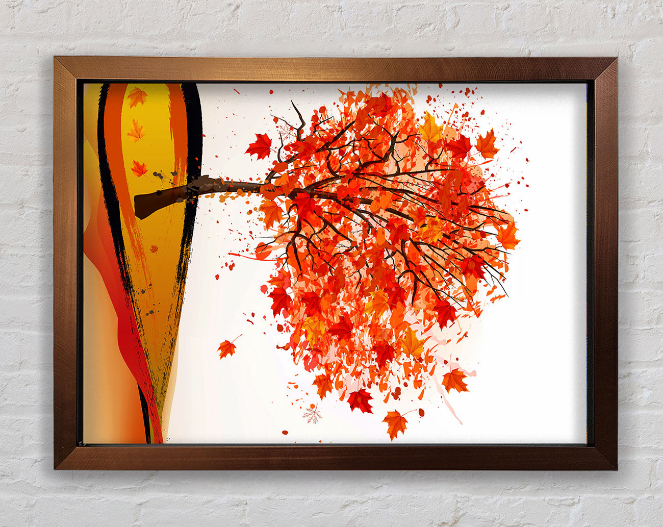 Autumn Orange Tree Framed Wall Art