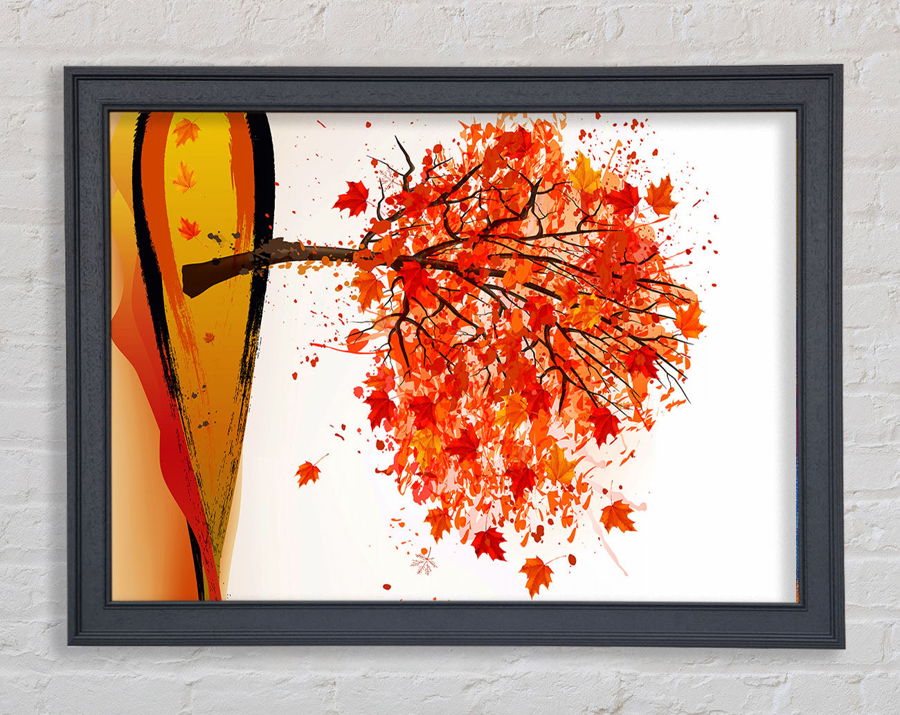 Autumn Orange Tree Framed Wall Art