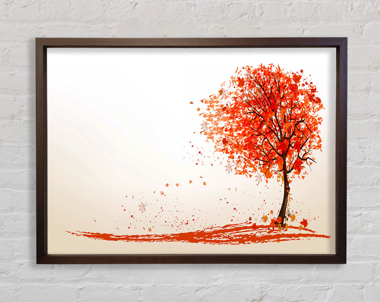 As The Leaves Fall Of The Autumn Tree Framed Wall Art