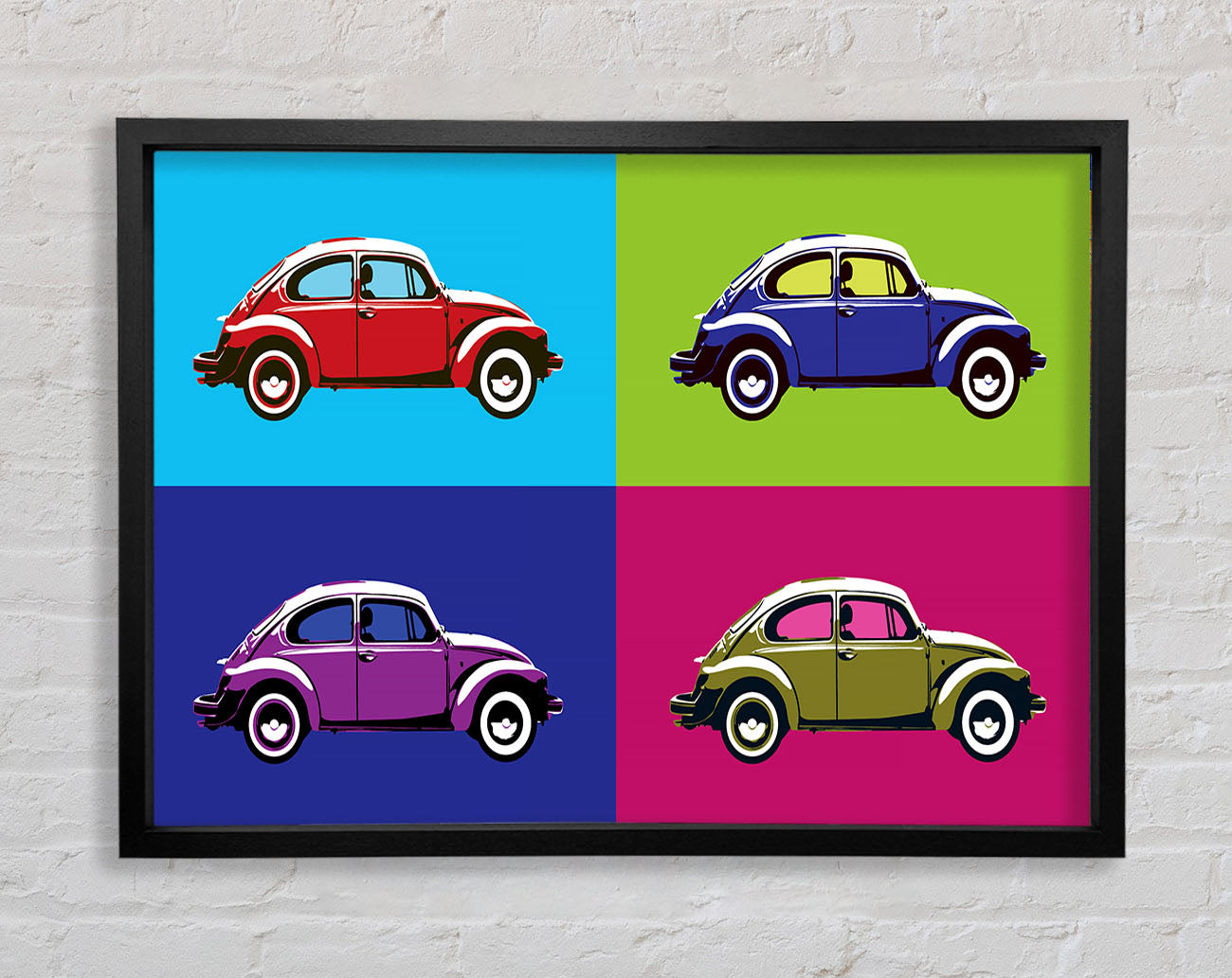 Beetle Pop Art Framed Wall Art