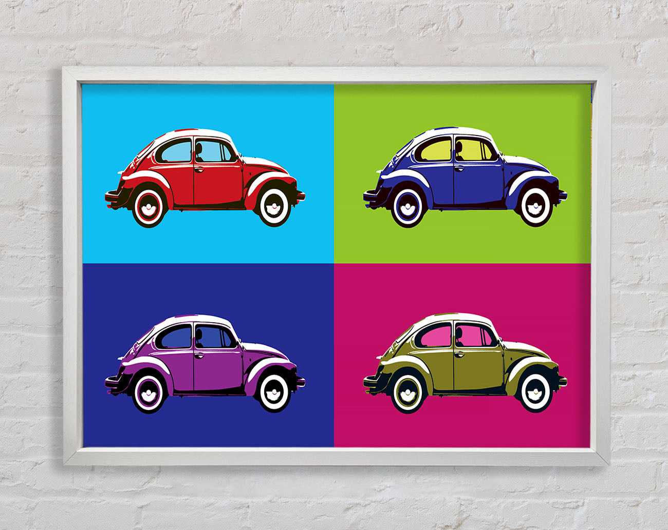 Beetle Pop Art Framed Wall Art