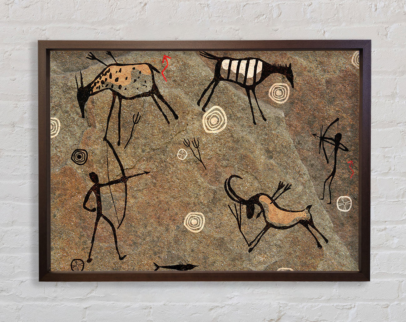 Cave Man Paintings Framed Wall Art