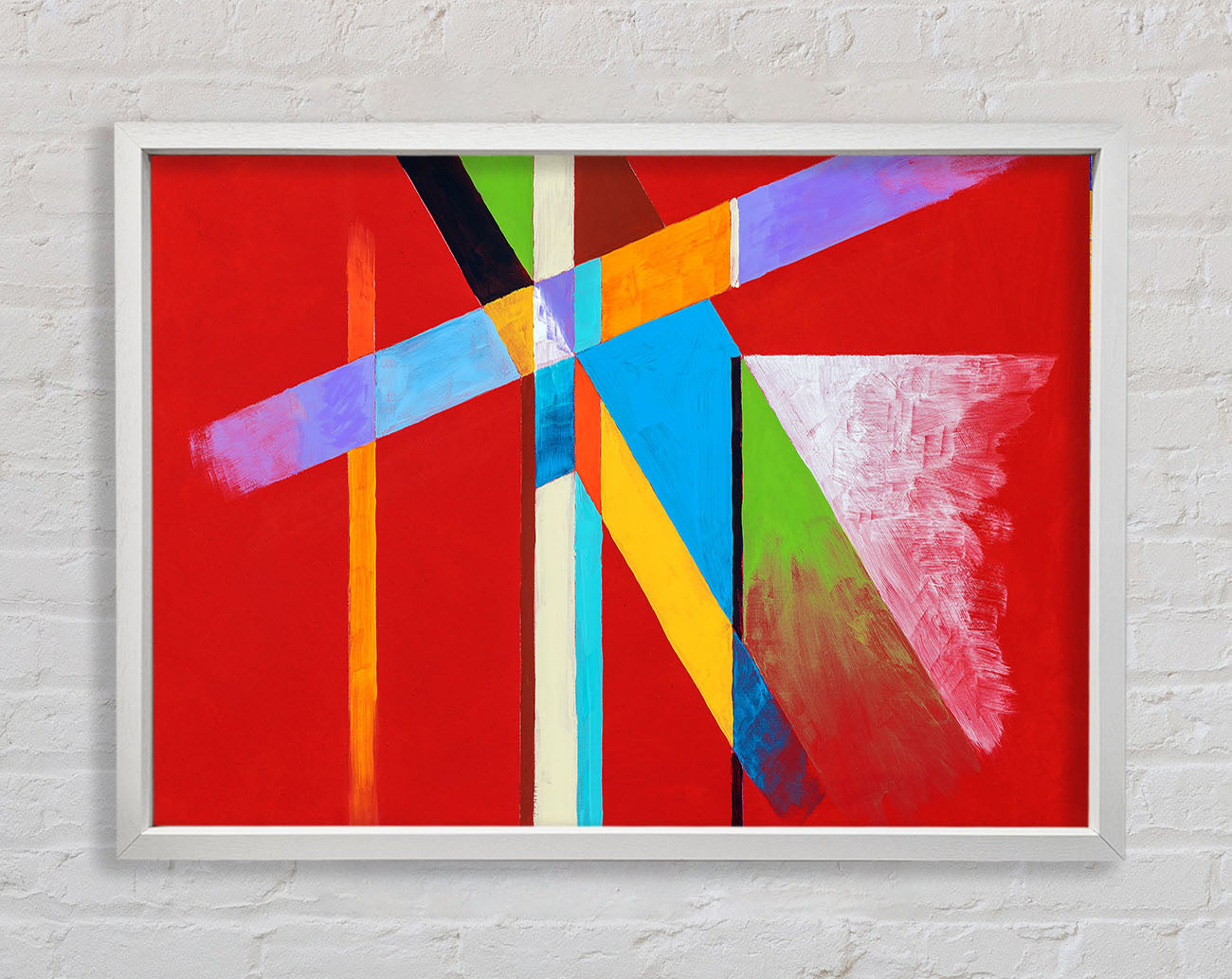 Coloured Lines Framed Wall Art
