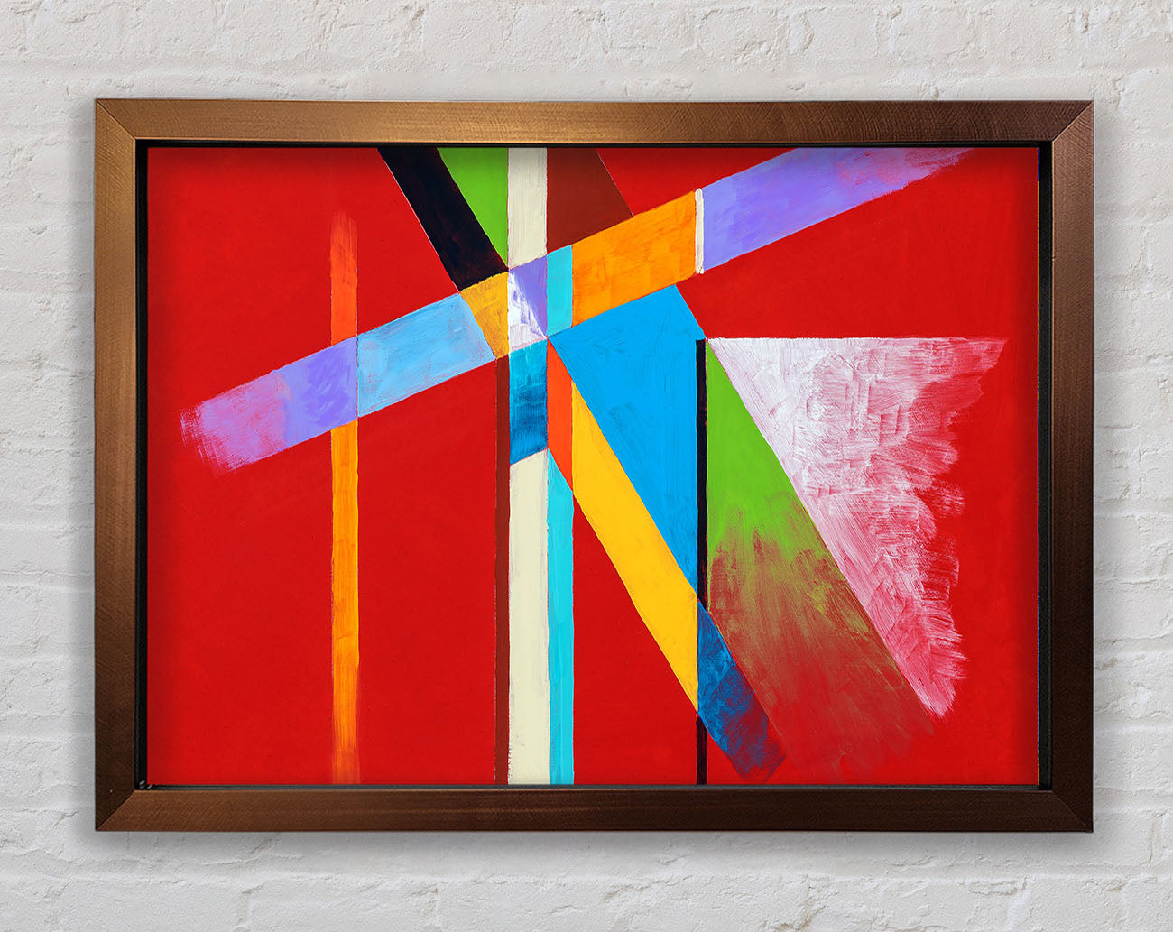 Coloured Lines Framed Wall Art