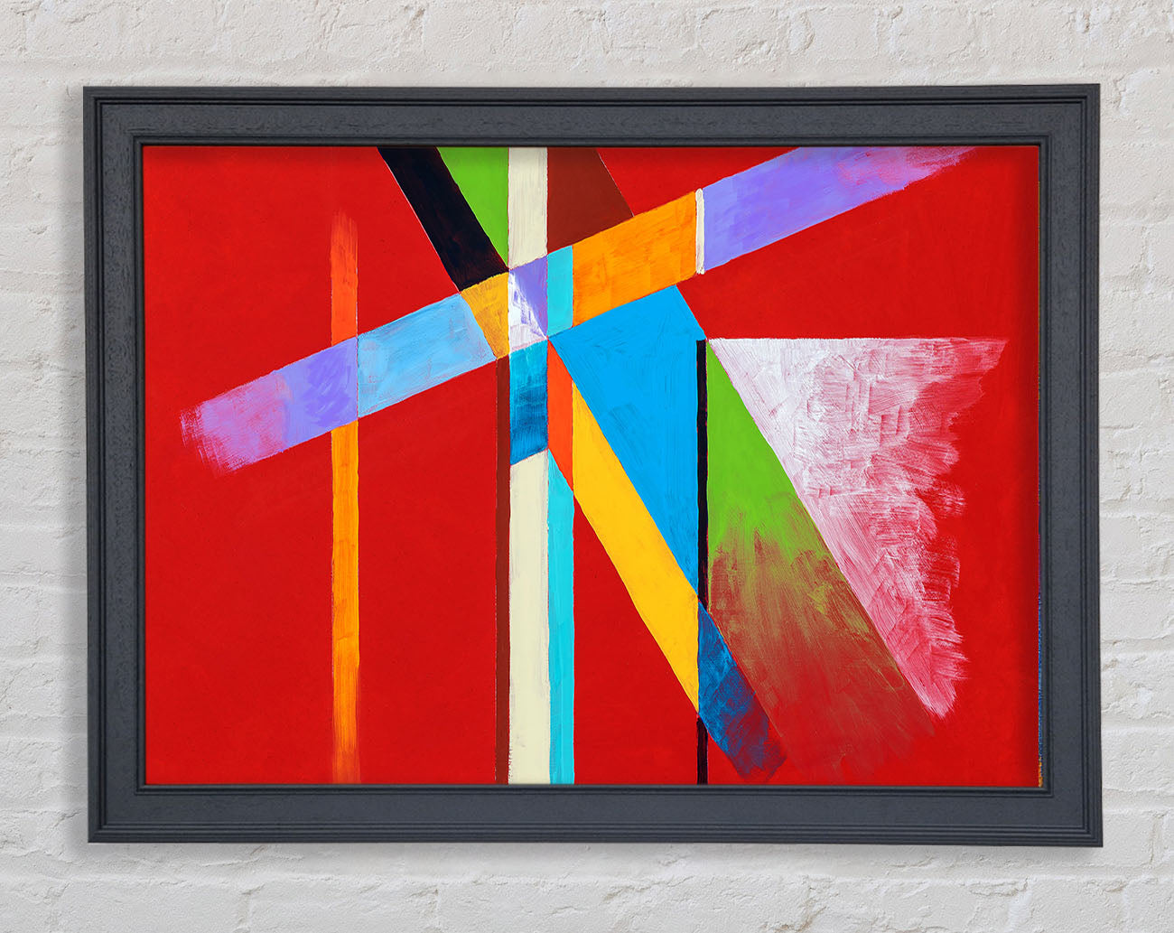 Coloured Lines Framed Wall Art