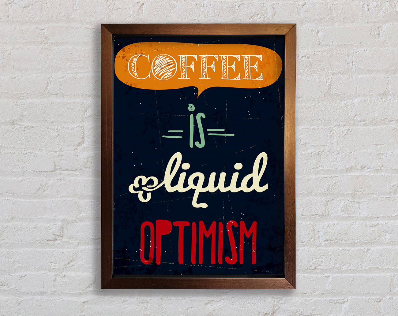 Coffee Is Liquid Optimism 1 Framed Wall Art
