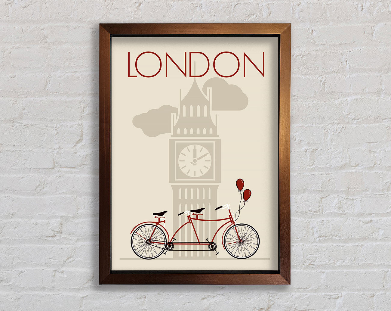 Bicycle At Big Ben Framed Wall Art