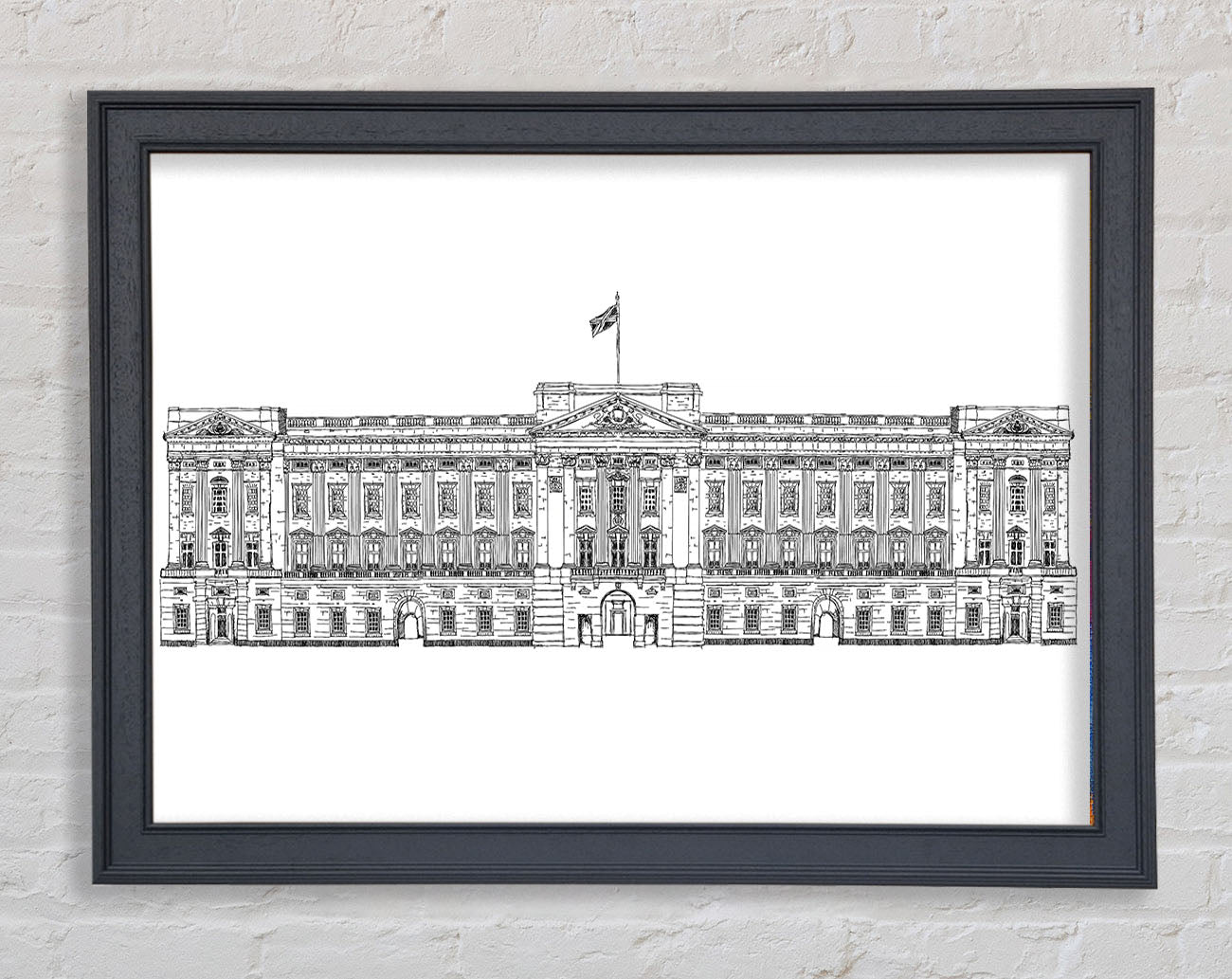Buckingham Palace Drawing Framed Wall Art