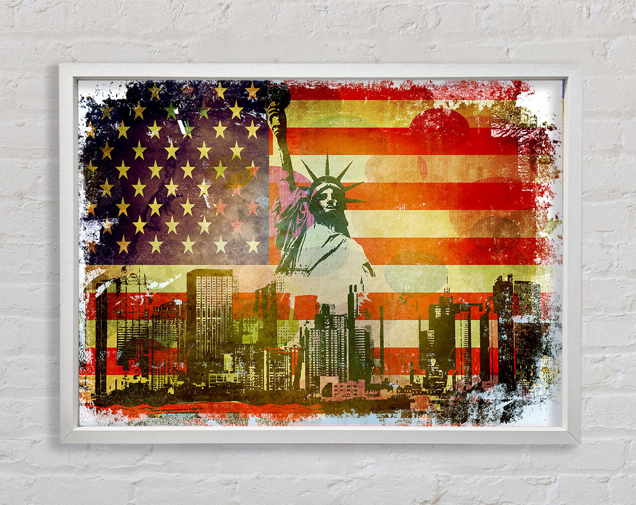 American Flag NYC Framed Wall Art