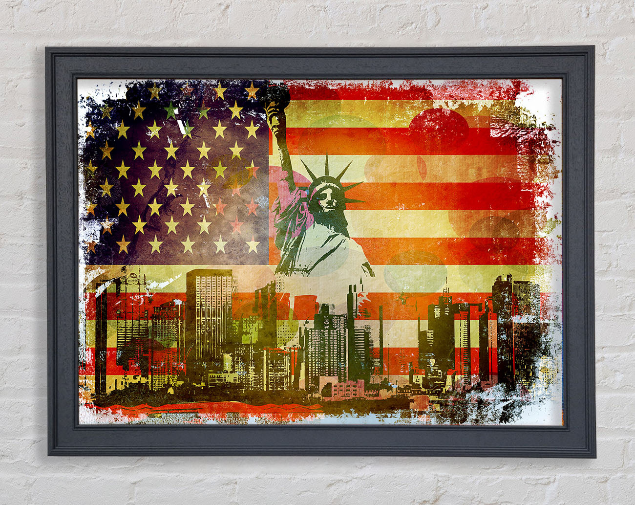American Flag NYC Framed Wall Art