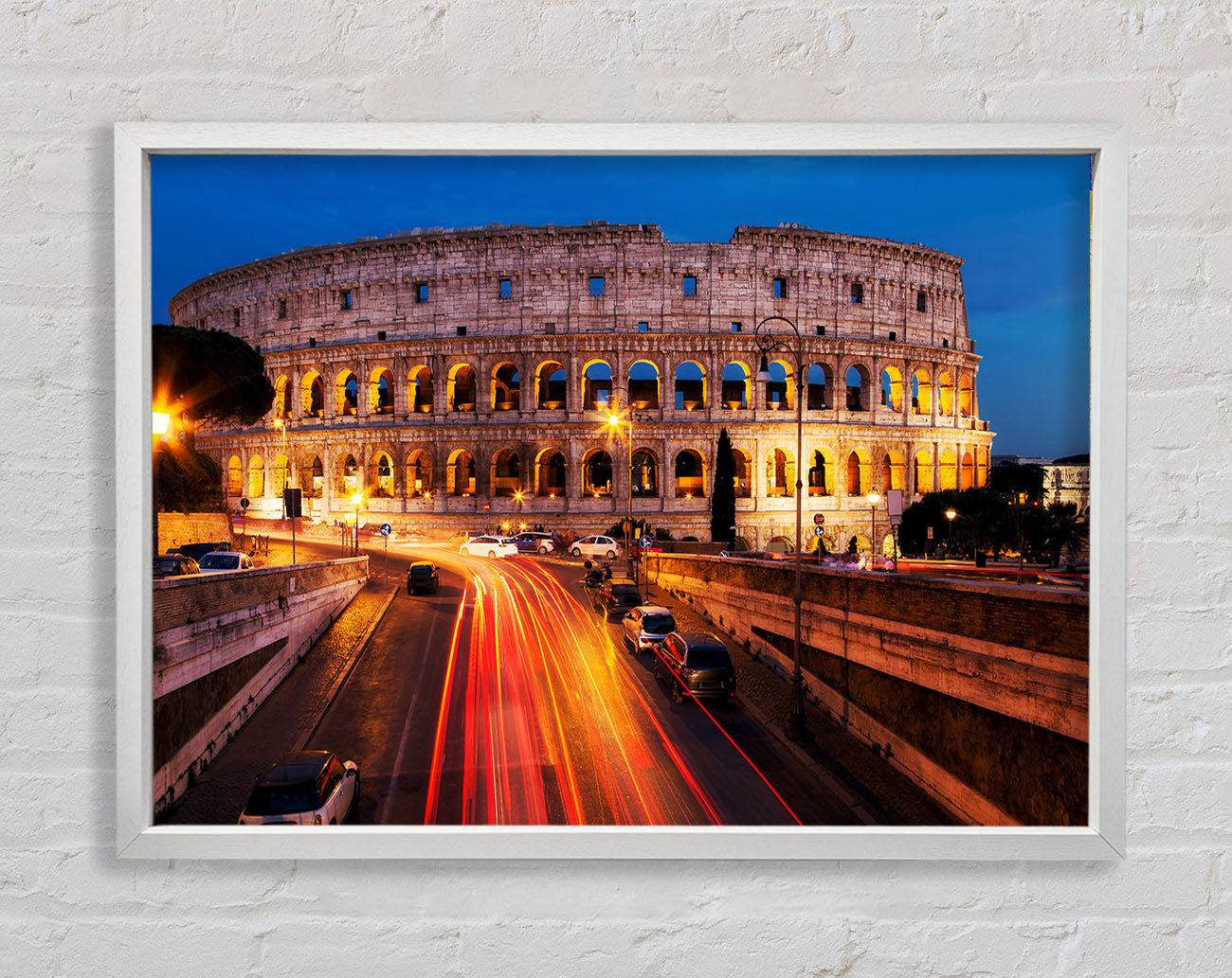 Colosseum Night Speed Framed Wall Art