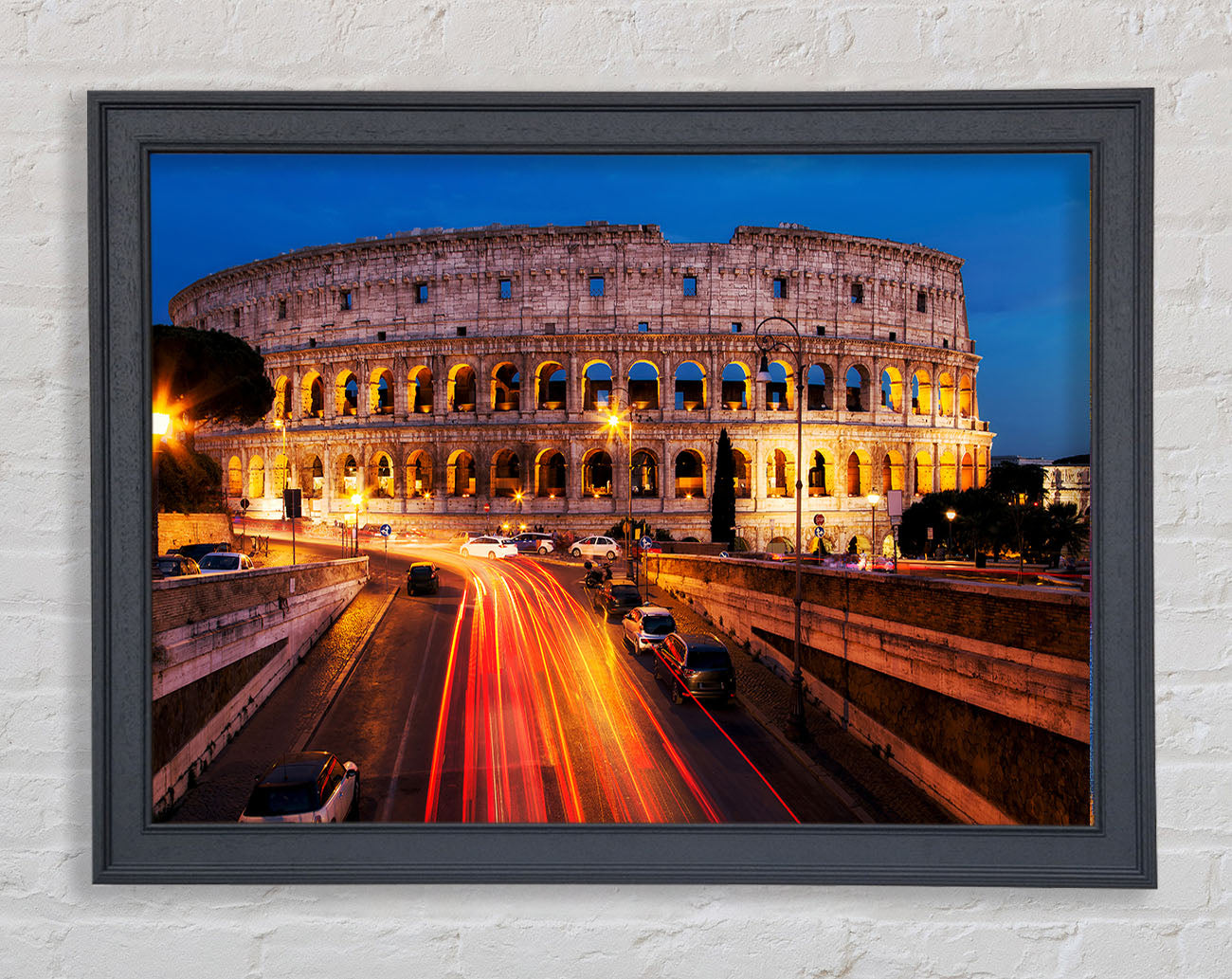 Colosseum Night Speed Framed Wall Art